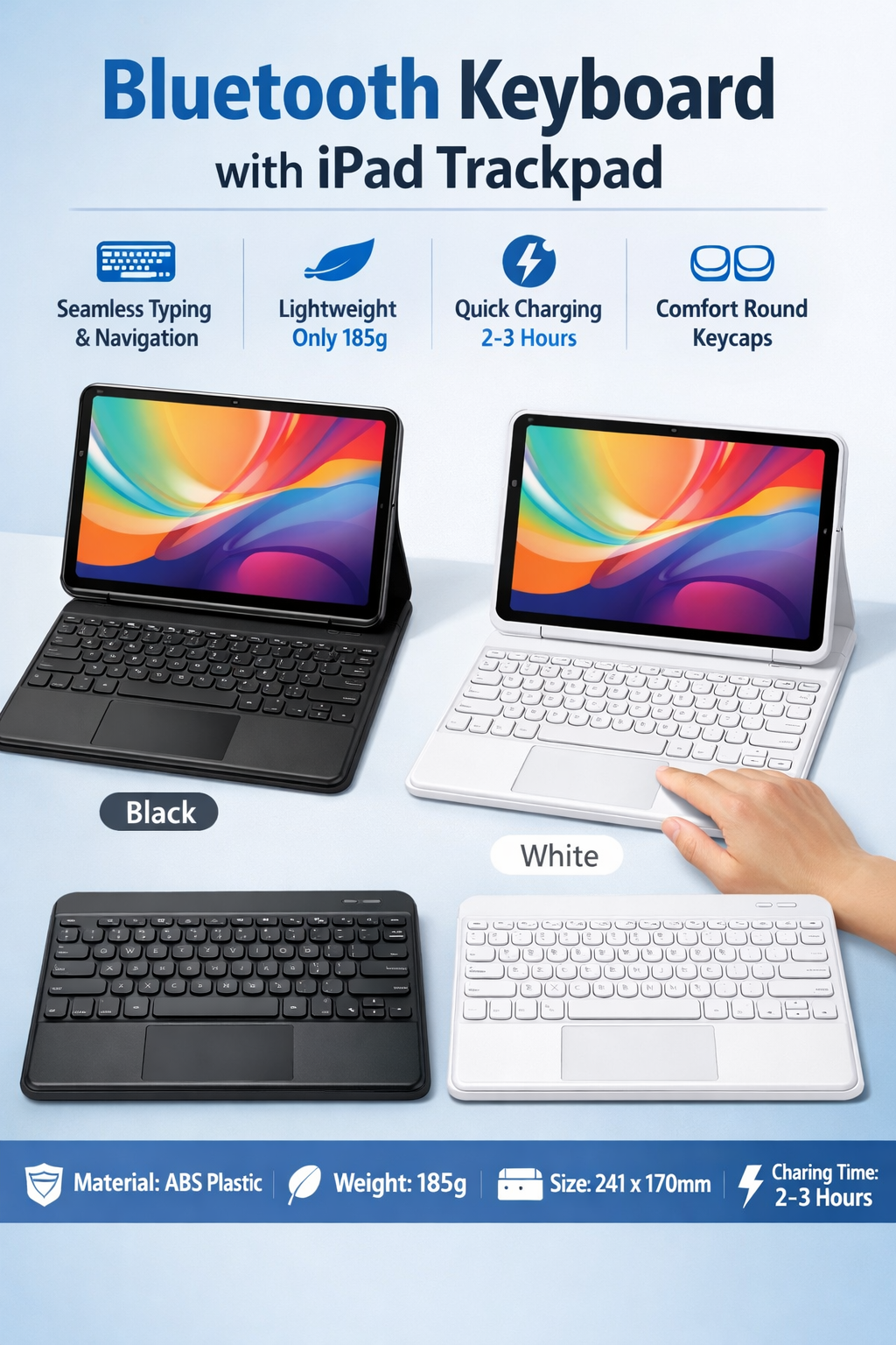 COTECi Universal Wireless Smart Keyboard With TouchPad