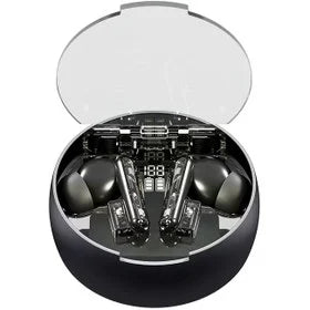 V-Tech V400 Transparent TWS In-Ear Headset with LED Digital Display