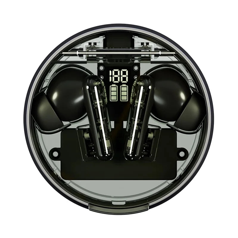 V-Tech V400 Transparent TWS In-Ear Headset with LED Digital Display