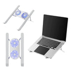Ergonomic Laptop Holder with Multi Angles Adjustment, Aluminum Cooling Bracket