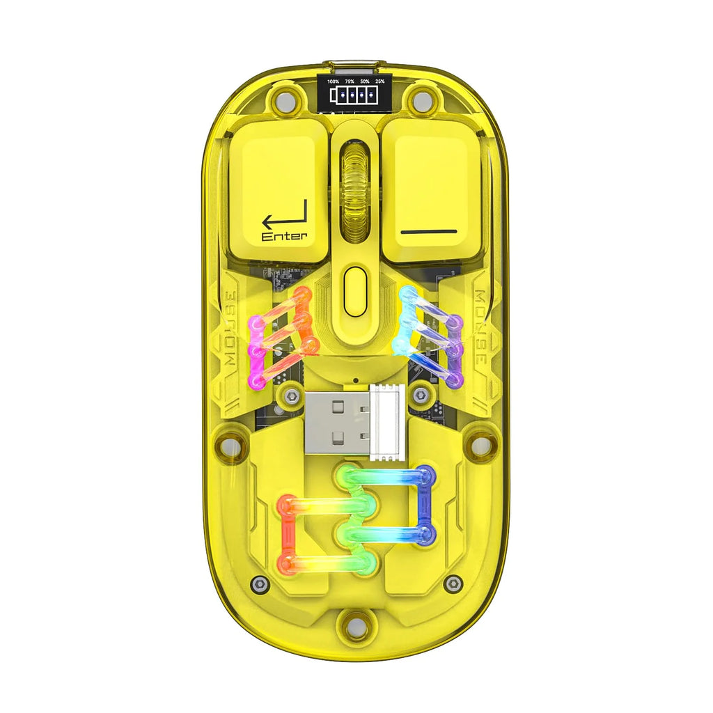 VTech XWD118 Crystal Mouse, Wireless Mouse, Dual Mode, 2.4/Bluetooth, Rechargeable